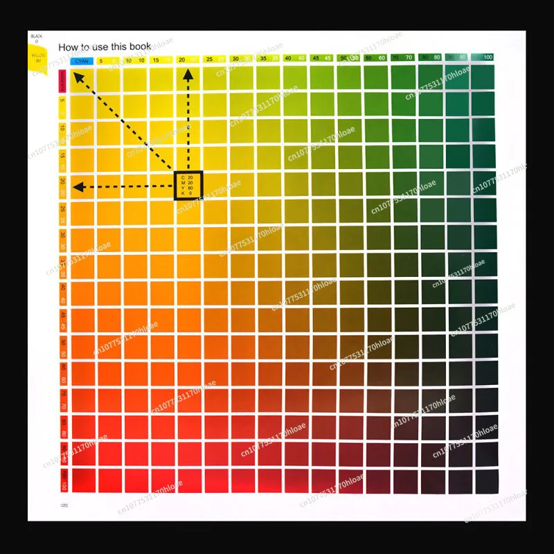 International Standard CMYK Four-Color Overprinted Gold and Silver Printing Color Matching Manual Traditional Gilding Color Card