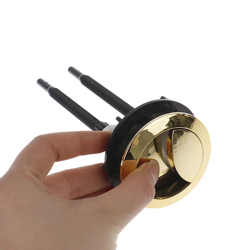 Dual Flush Toilette Tank Gold 48mm/58mm Button Runde Form Wc Push Tasten