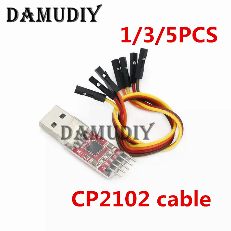 1/3/5pcs CP2102 module USB to TTL serial UART STC download cable PL2303 Super Brush line upgrade