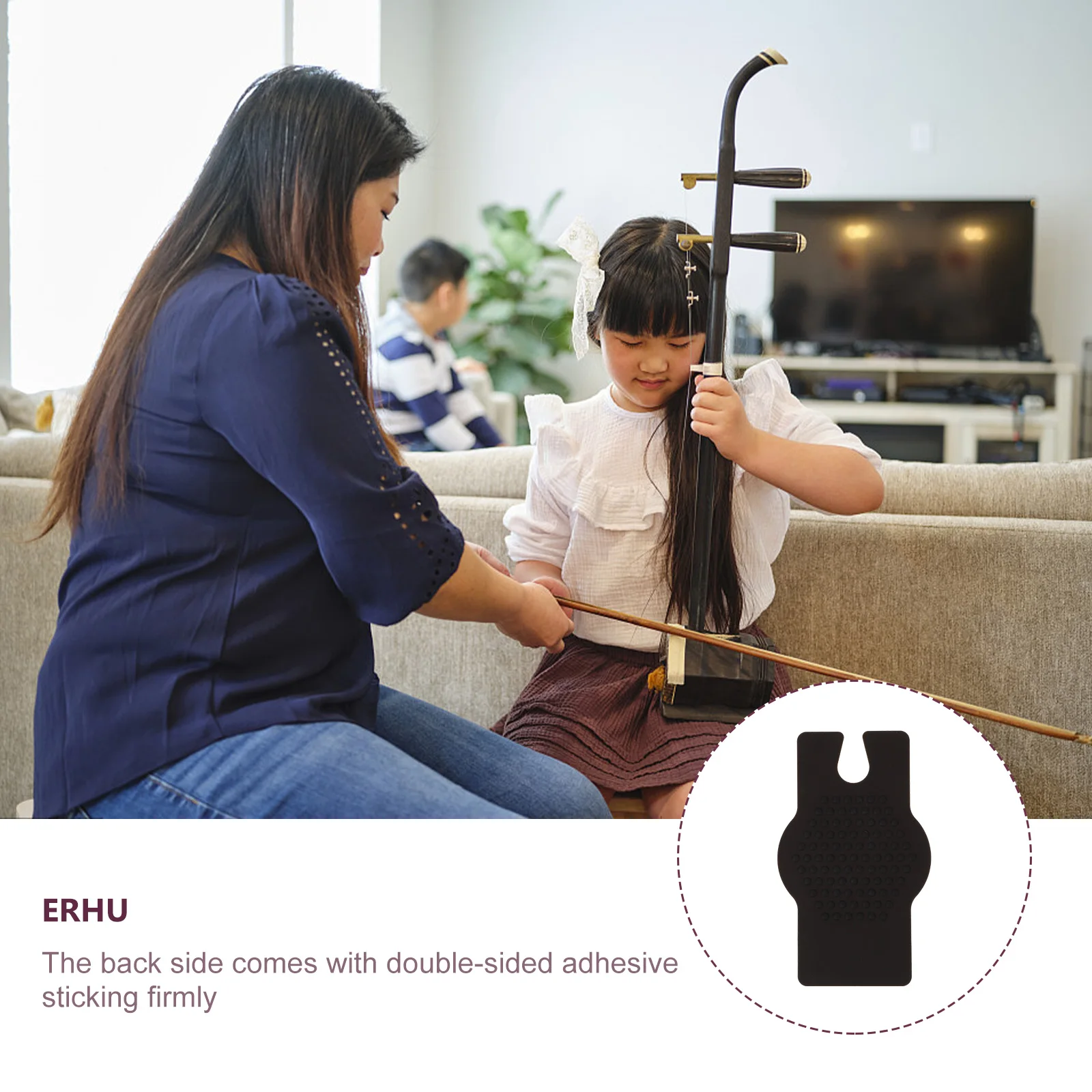 

Premium Silicone Anti-Slip Mat For Erhu Guitar Musical Instruments Non-Slip Cushion Adhesive Pad Lightweight Luthier Tool