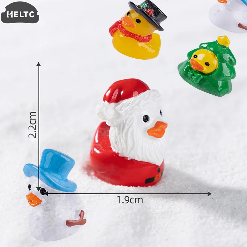 7 قطعة لتقوم بها بنفسك لطيف عيد الميلاد ليتل بطة صفراء دمية الثلوج المناظر الطبيعية اكسسوارات الديكور المشهد الصغير الحلي الصغيرة الحرف
