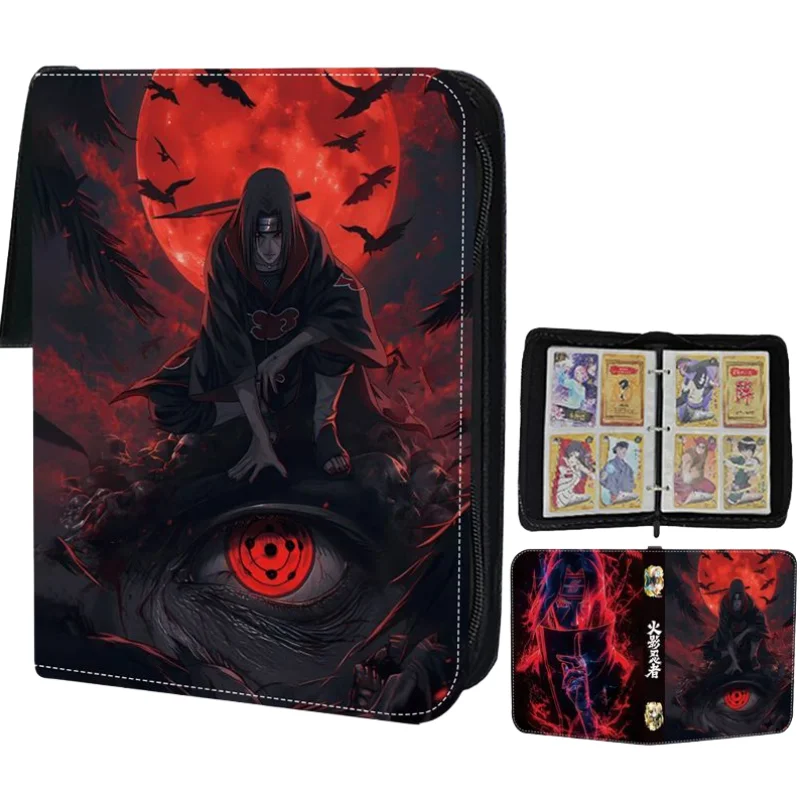

Naruto 400pcs Game Card Collection Book Zipper Binder Business Card Folder Cartoon Trends Anime Peripherals Children's Gifts