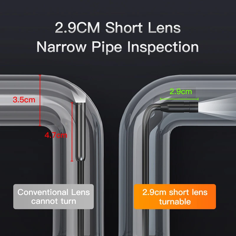 10m 20m 30m アナログカメラ 工業用ビデオ内視鏡 8mm ボアスコープカメラ パイプライン検査 販売中