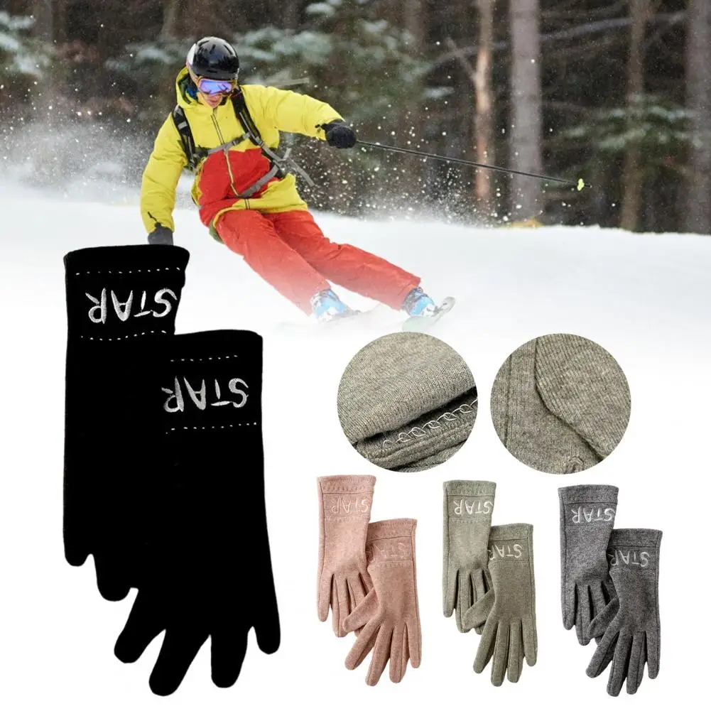 Guantes de invierno para exteriores para hombres y mujeres, a prueba de viento, cálidos, esquí, escalada, pantalla táctil, estilo panal, guantes de