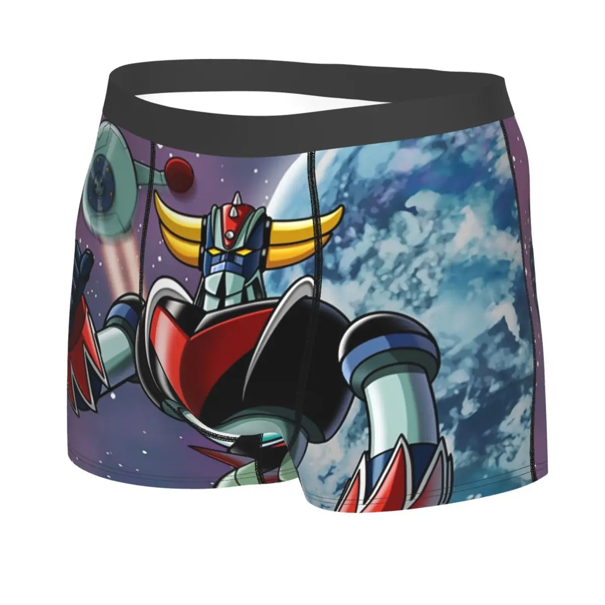Grendizer Goldrake UFO Robot Underwear Men Sexy Print Customized Anime Manga Boxer Shorts Panties