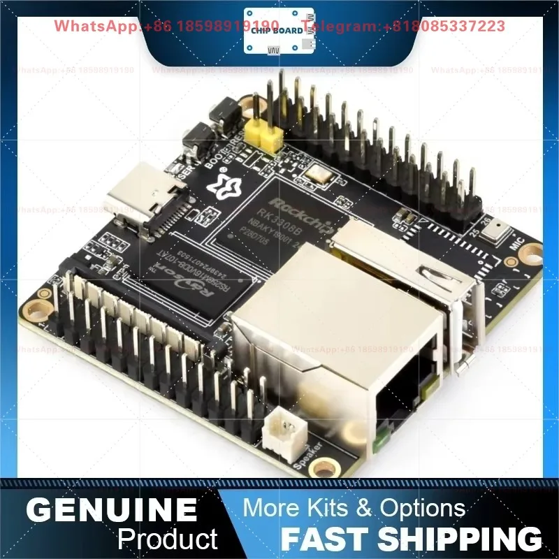 TAO Waveshare Luckfox Nova Micro Development Board, Based On Rockchip RK35068B, 8GB eMMC, Optional for Wireless / PoE Module