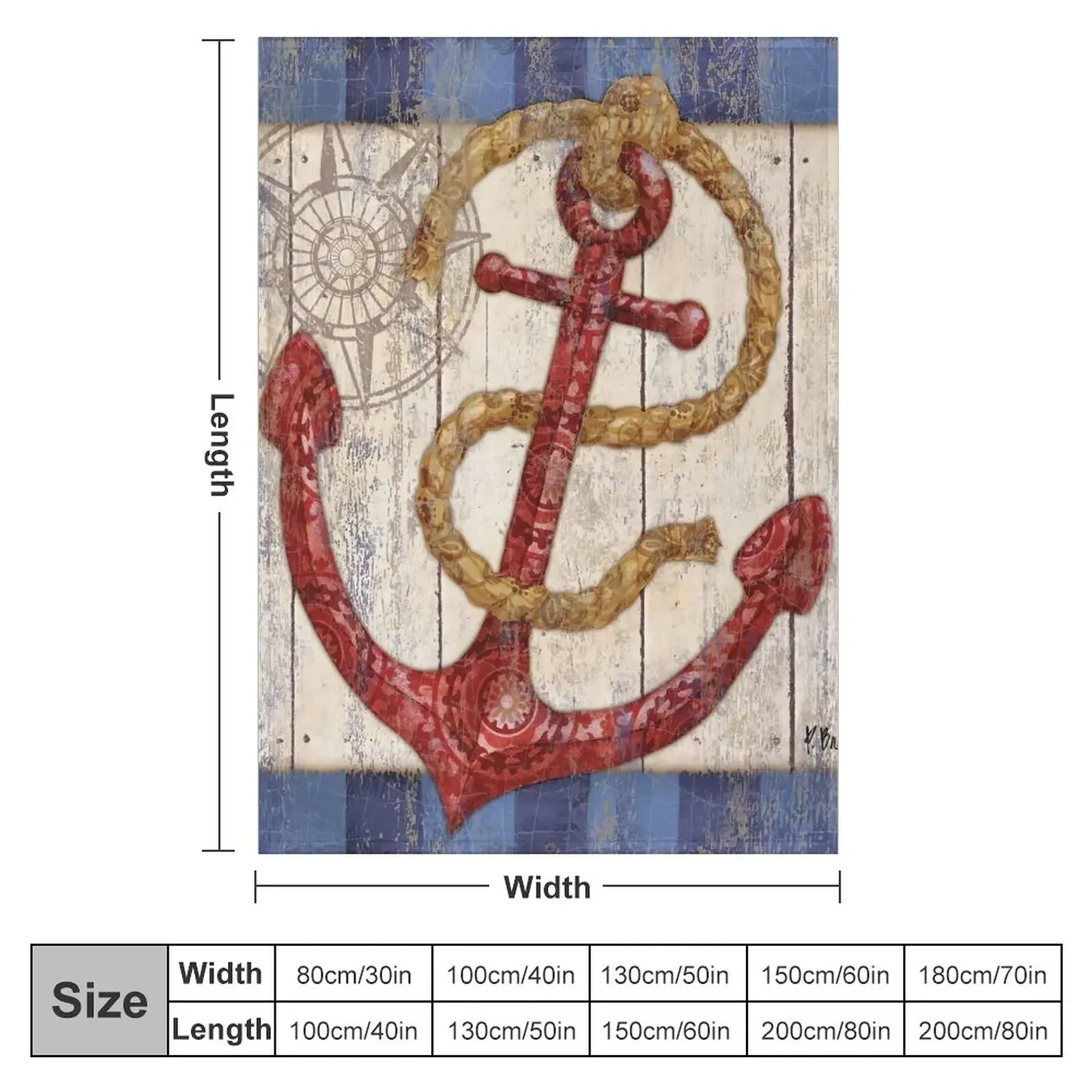 Nautical Sailor Painted Plush Bedspread RV Winter Bedspread Home Textile One Way Living Room Bedspread