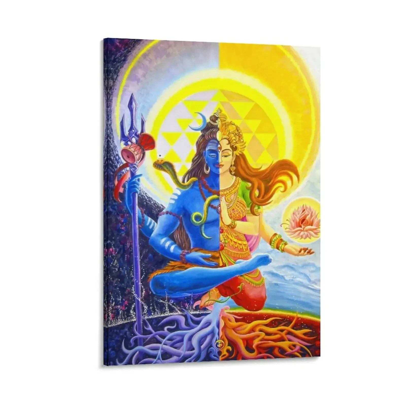 

Ardhanarishvara Shiva Shakti God Goddess Halfman HalfWoman Canvas Painting bedrooms decorations decorative items for home
