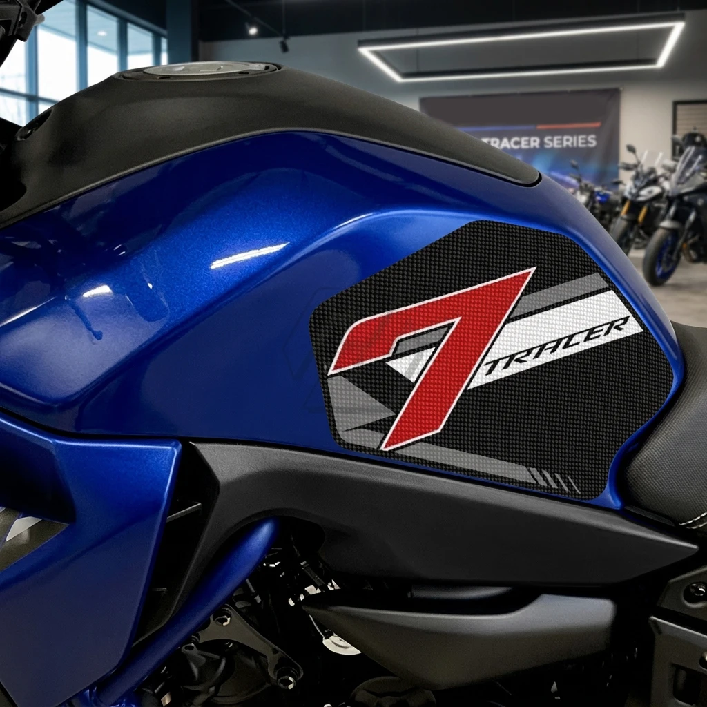 

Накладка на бак мотоцикла, боковая накладка-грип для коленей для Yamaha TRACER 7 2021-2024, наклейка