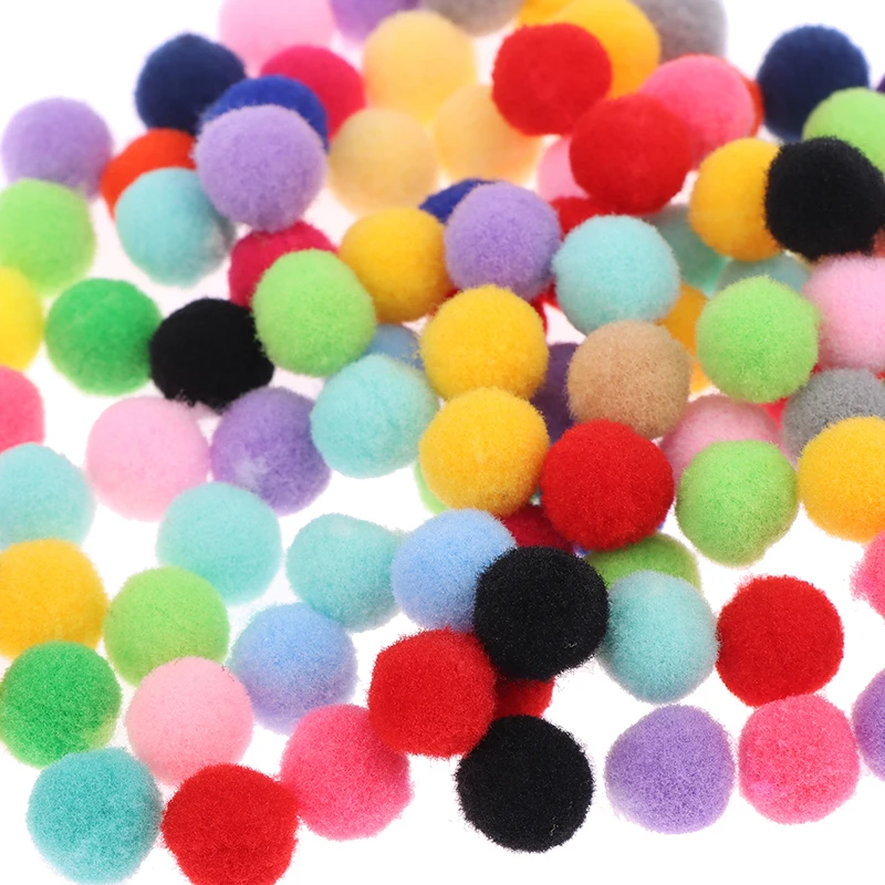 Mixed Color High Bounce Ball DIY Children's Kindergarten Creative Making Materials Colorful Small Hair Ball Plush Ball