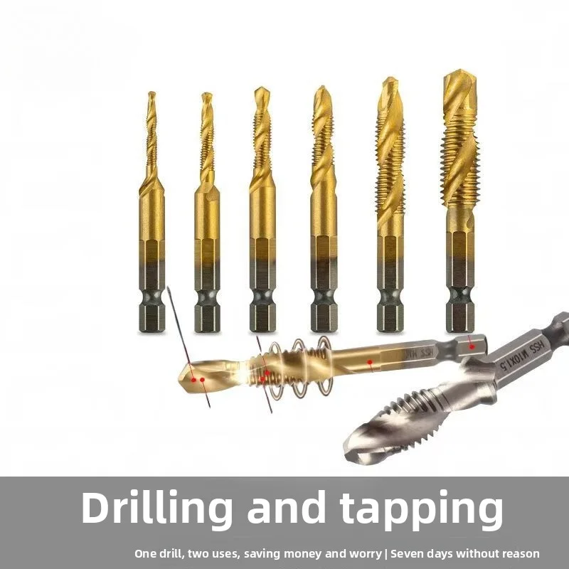 Punzonatura e maschiatura Trapano autofilettante integrato a doppio scopo, trapano autofilettante essenziale per l'installazione e la lavorazione