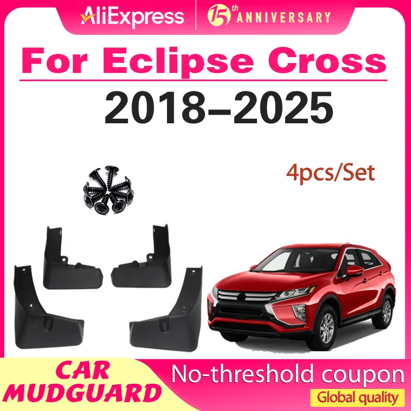 

Car Mudflaps For Mitsubishi Eclipse Cross Mud Flaps Splash Guards Mudguards Mud Flap Front Rear Fender Protector 2018-2025