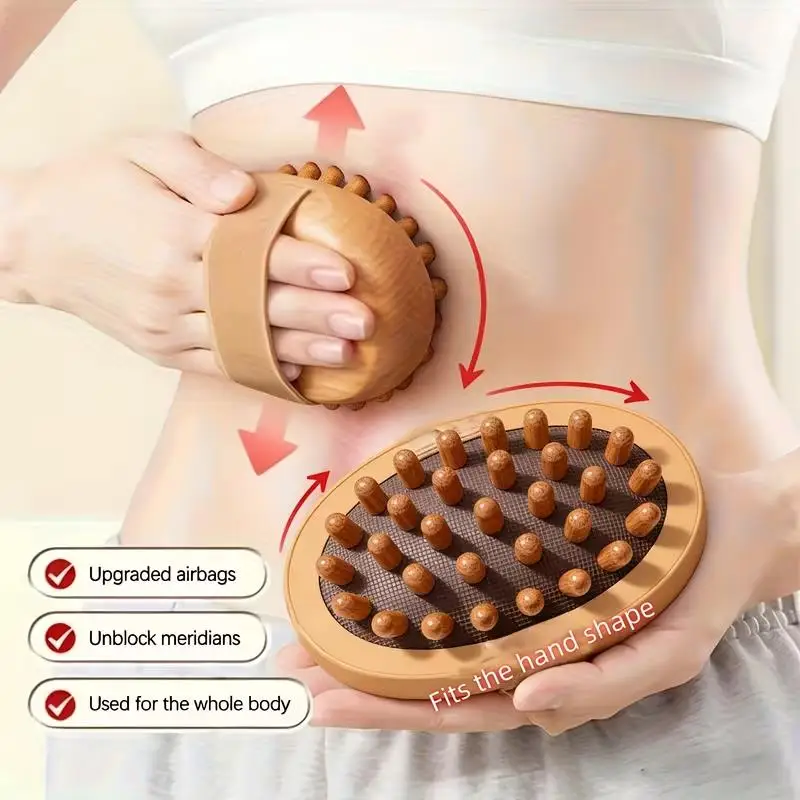 1pcs Ergonomic Luxury Body Massage Brush – for Abdomen, Legs & Full-Body Relaxation at Home or Spa