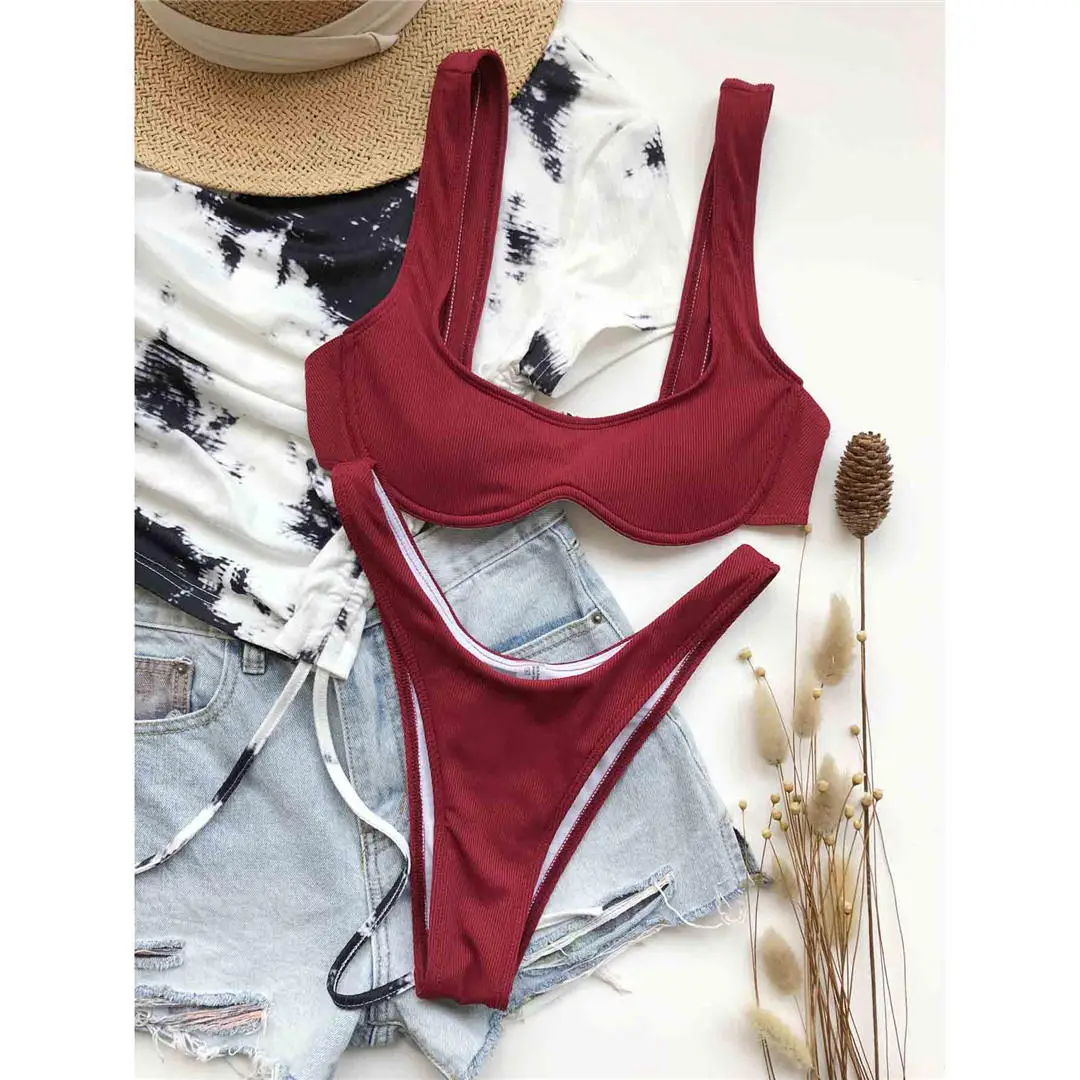 Sexy V-Bar-Bikini mit Bügel, Damen-Badeanzug, zweiteiliges Bikini-Set, brasilianischer Badeanzug, Badebekleidung für Damen, V2870 – Detail 23