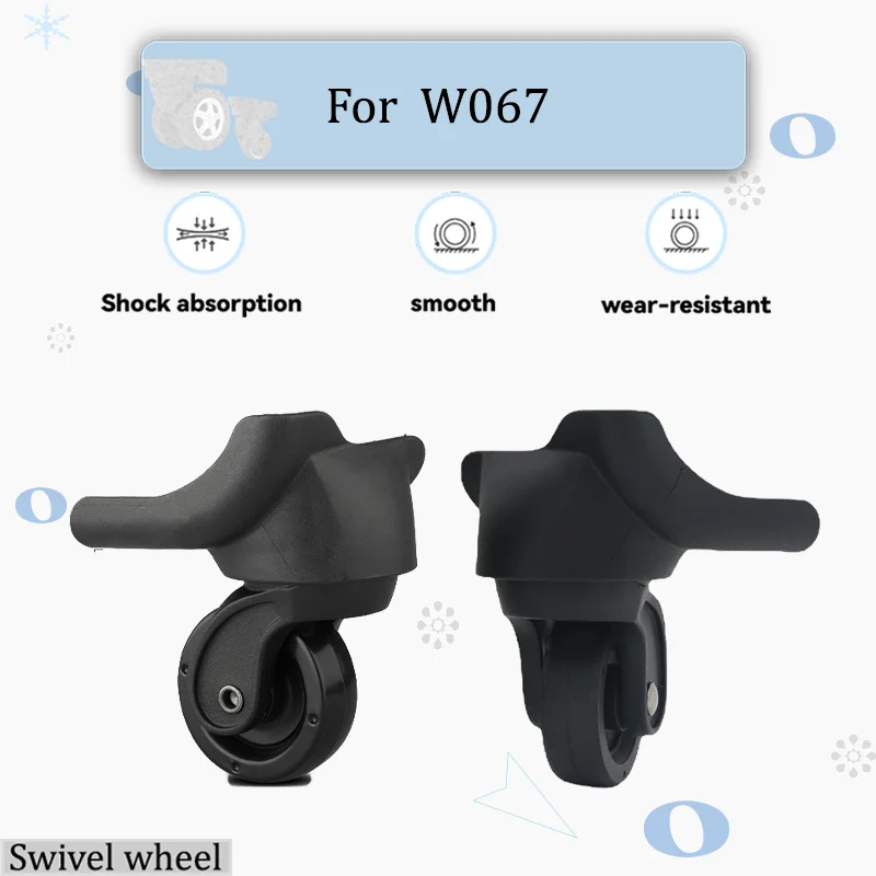 

For W067 Luggage Wheel Repair Kit - Silent Replacement Wheels Heavy-Duty 360° Swivel Wheels Compatible with Most Suitcases