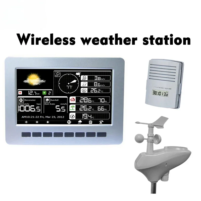 Hot saWireless Weather Station WiFi Connection Solar Charging Wireless Transmission Data Upload Data Storage Weather Station 1PC