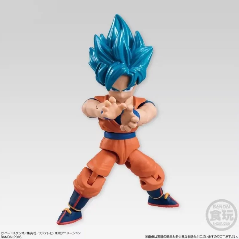 BANDAI-figura pequeña de Dragon Ball, Son Goku Trunks, Vegeta, en Stock, sin caja