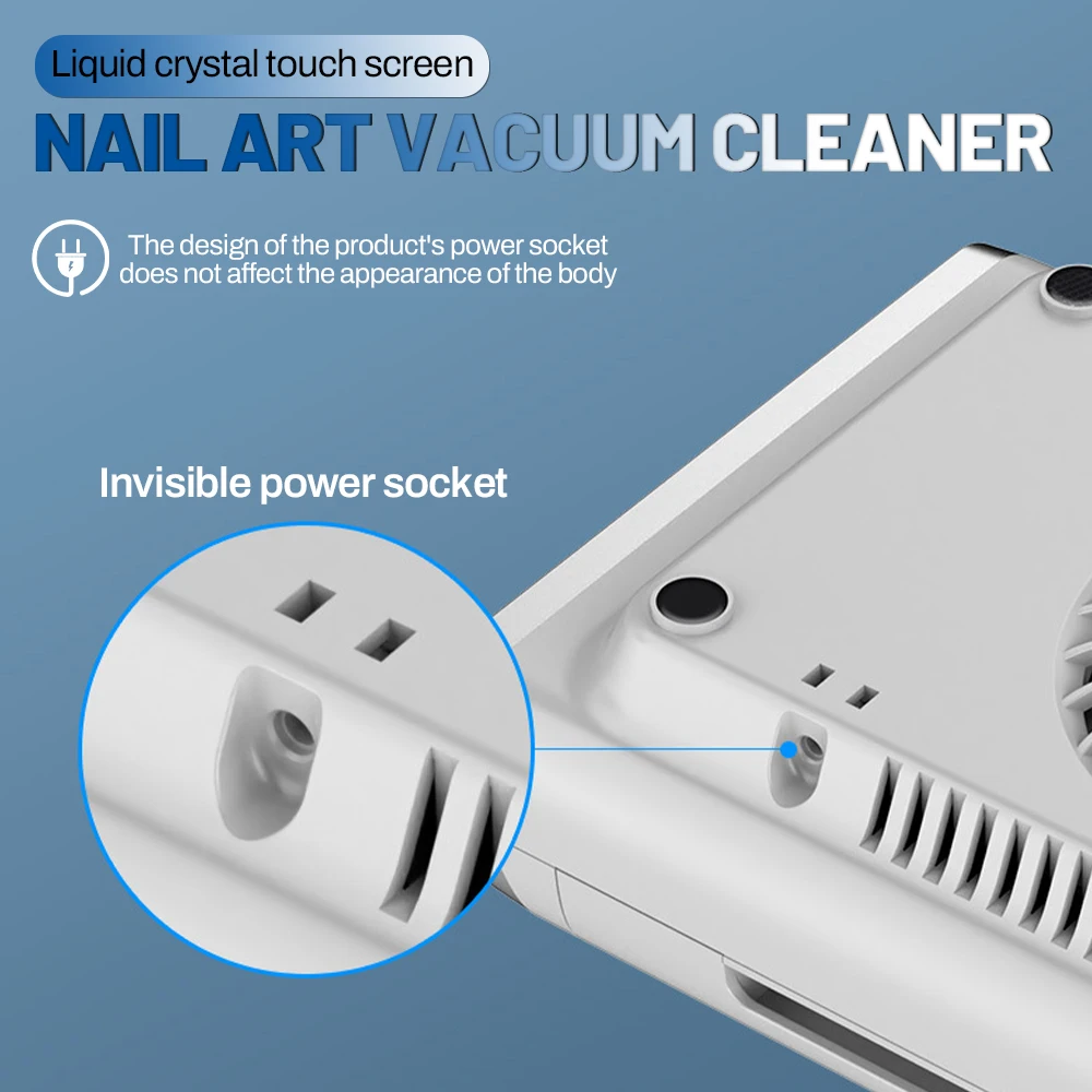 

Powerful Nail Dust Vacuum Collector Professional Nail Dust Extractor With Reusable Filter Manicure Equipment Adjustable Speed