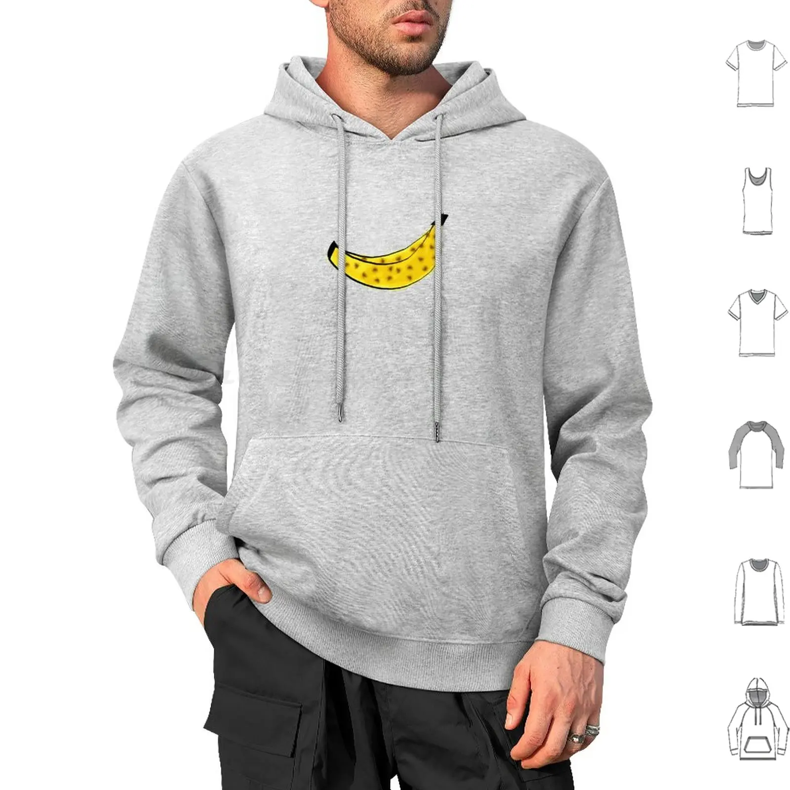 Speckled Banana Fashion Hoodie cotton Long Sleeve Lover Fan Fruit