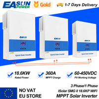 EASUN 18.6KW Hybrid Solar Inverter 60 to 500VDC High PV Charger 3 Phase 380v Grid Tie Parallel MPPT Inverter with WIFI BMS