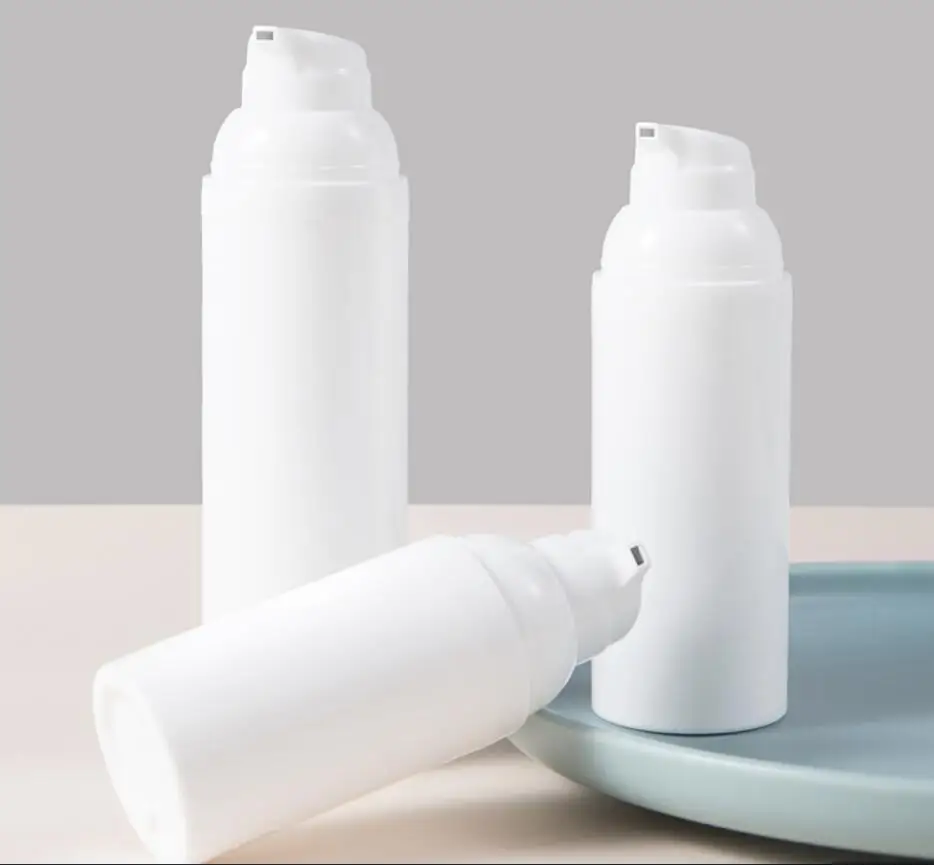 

30ML white plastic airless bottle clear lid lotion/emulsion/foundation/serum/essence/liquid gel toner balance cosmetic packing