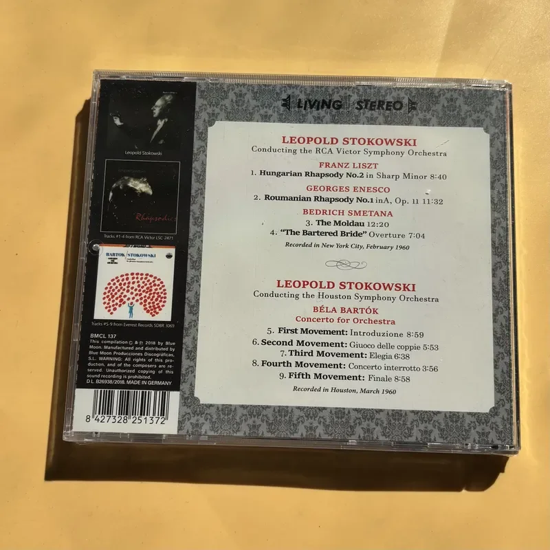 STOKOWSKI RHAPSODIES Rhapsody CD for Classical Music Lovers High Quality Audio Recording