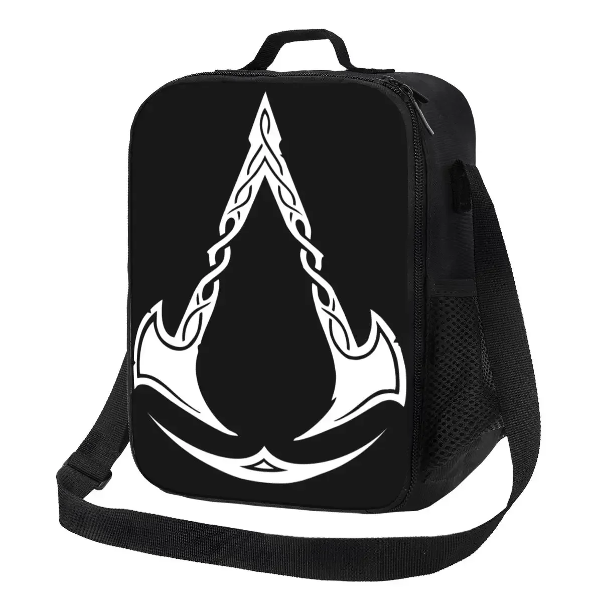 Custom Assassinss Creed Valhalla Lunch Bag Women Cooler Thermal Insulated Lunch Boxes for Student School