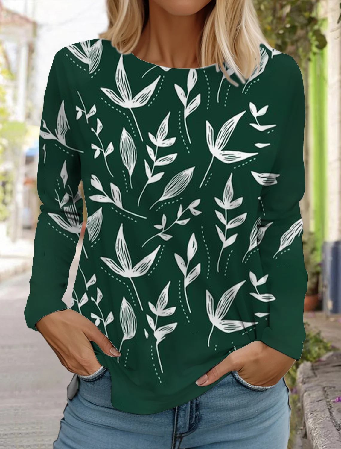 New Fashion Butterfly Pattern Women\'s Long Sleeve T-shirt Summer Casual Simple Round Neck Colorful 3d Print T-shirt Streetwear