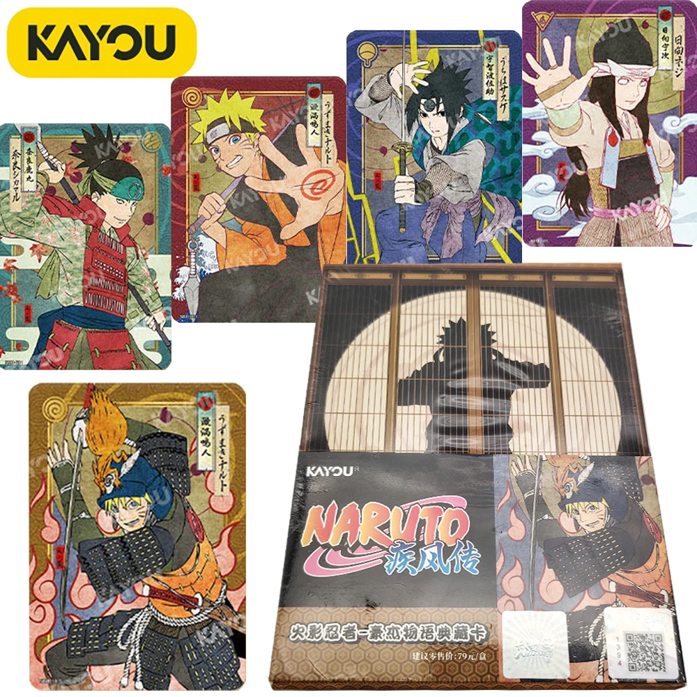 

KAYOU Genuine Naruto Legend of The Heroes Collection Cards Uchiha Sasuke Hyūga Neji Cool Anime Peripheral Cards Birthday Gifts