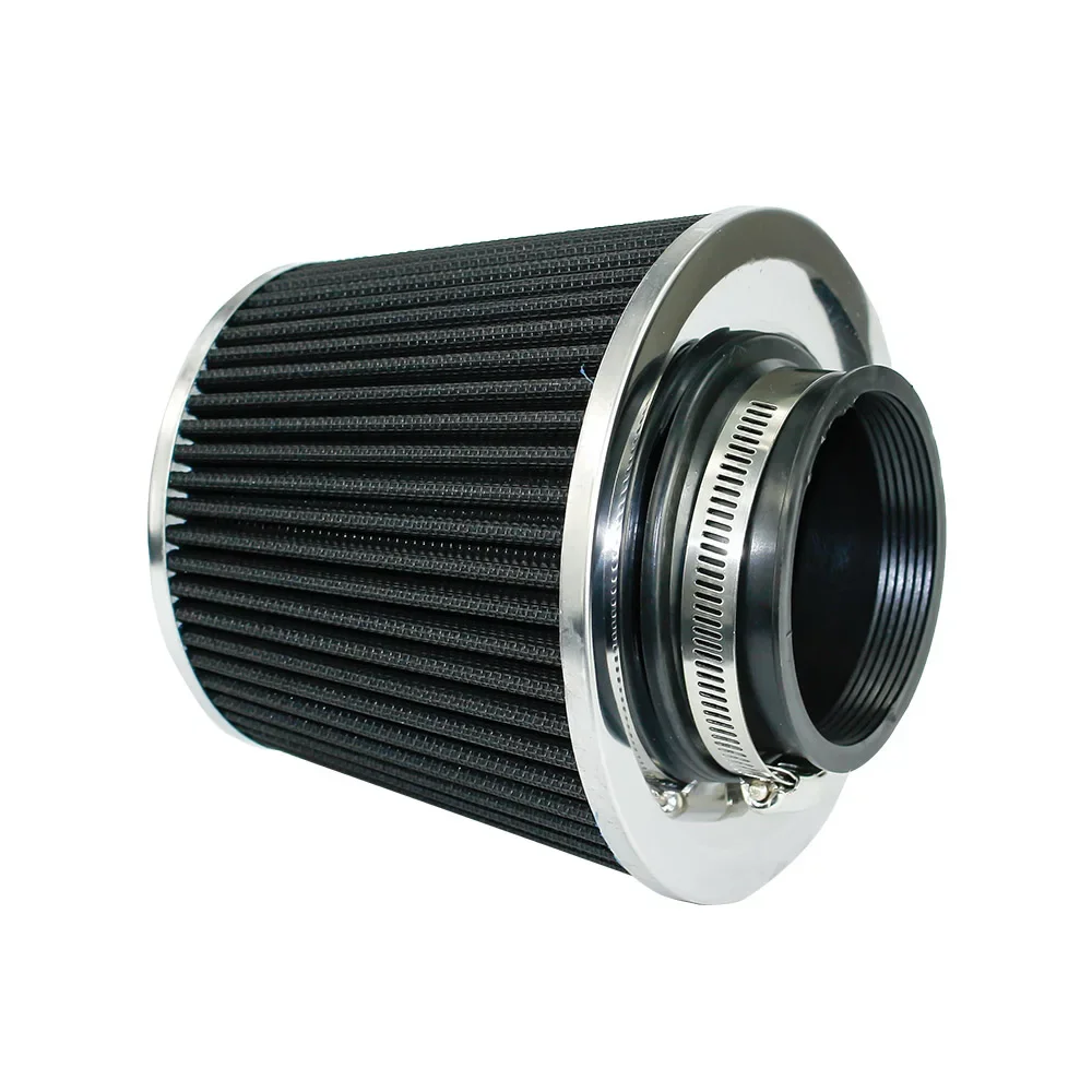 Car High Flow Air Filter Black Cold Air Intake Universal Filters 3 inch 76MM for Sport Racing Car Engine Air Inlet High Quality