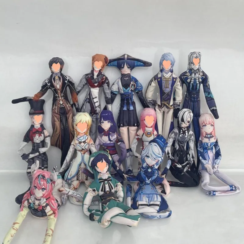 30cm Game Yuan Shen Impacting Mouse-shaped Dry Doll with Skeleton and Wire Hands and Feet Abstract Doll Full Character Keychain
