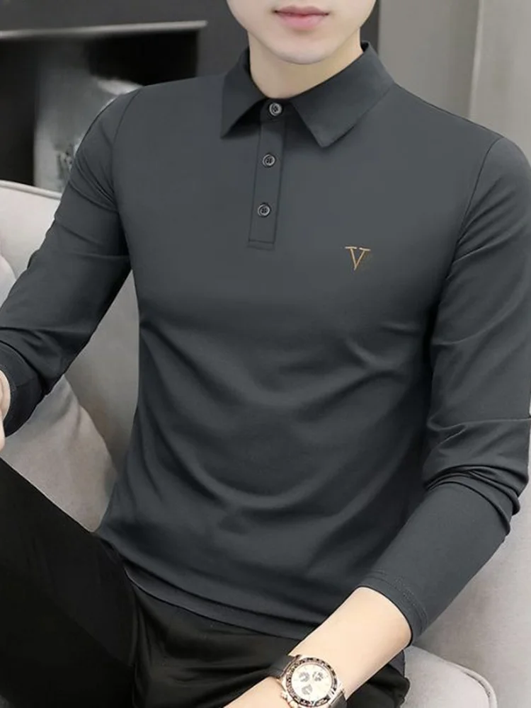 

Мужская футболка с длинным рукавом, черная, простая, для ношения под одеждой, облегающая, базовая, молодежная, модная, осенний сезон