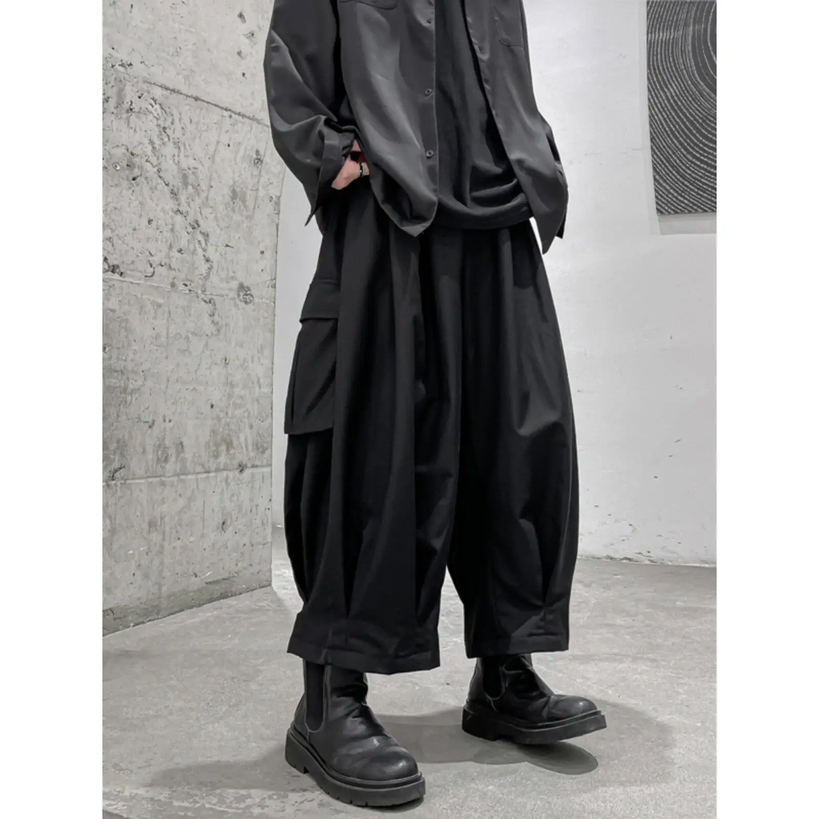 

Летние мужские брюки Cleanfit больших размеров, модные рабочие брюки-фонарики, повседневные брюки-морковки больших размеров