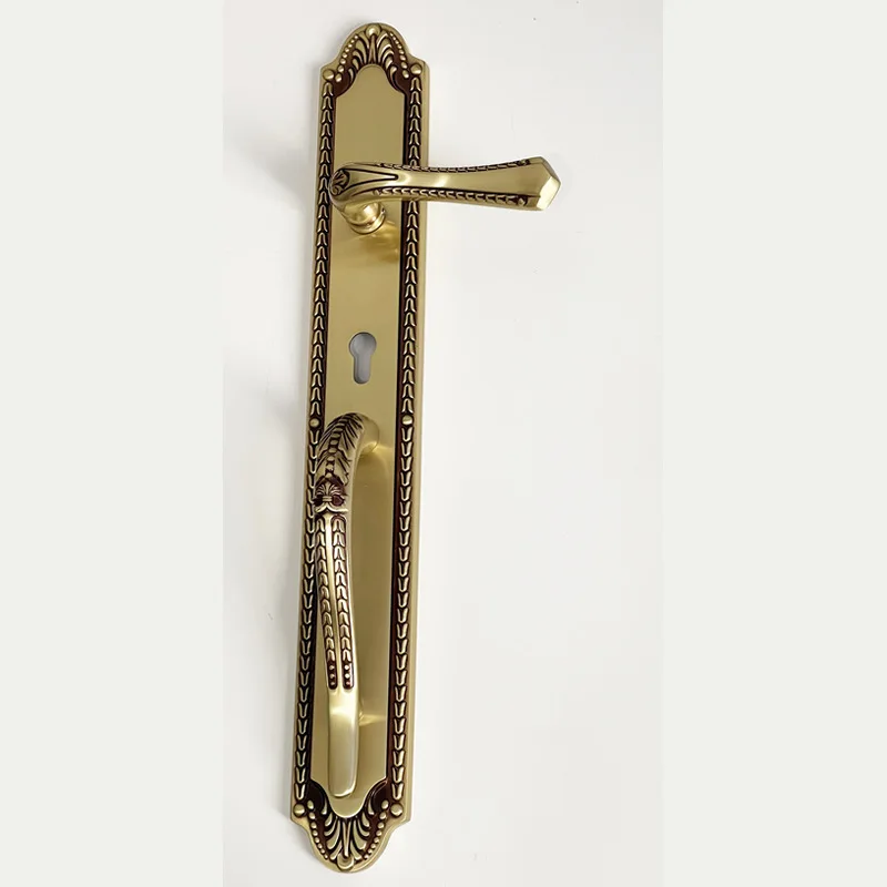 

Door lock Indoor meeting room folio Wooden door lock American light luxury gold door lock