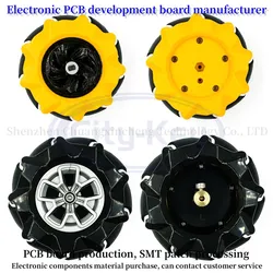 48/60/80/97mm High Hardness Plastic Mecanum Wheel Omni-directional Smart Robot Car with 6mm hubs