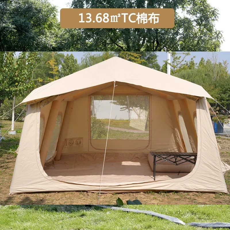 Inflatable tent outdoor camping overnight large space viewing windproof and cold proof quick opening free shade