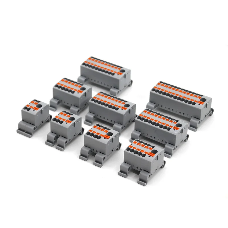 1 Stück eins in mehreren aus Klemmen block Anschluss dose Serie Kabel elektrische Steck verbinder Plug-in spleißbare Splitter Führungs schiene – Detail 9