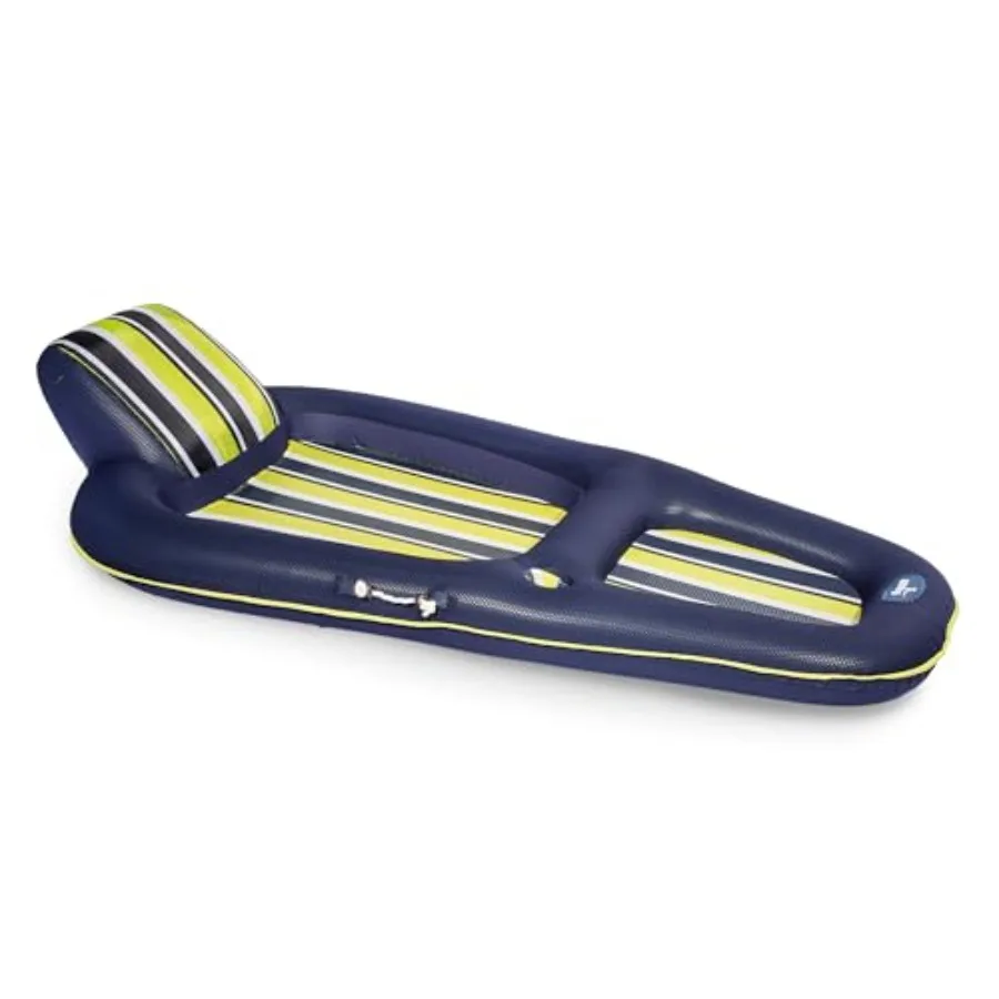

Aqua Luxury Water Pool Lounge Extra Large Inflatable Pool Floats for Adults with Headrest Backrest Footrest and Cupholder Multi