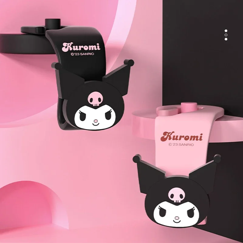 Sanrio Kawaii Kuromi Car Hook Anime Cartoon Lovely Fashion Exquisite Creative Car Storage Decorative Hanging Seat Back Hooks