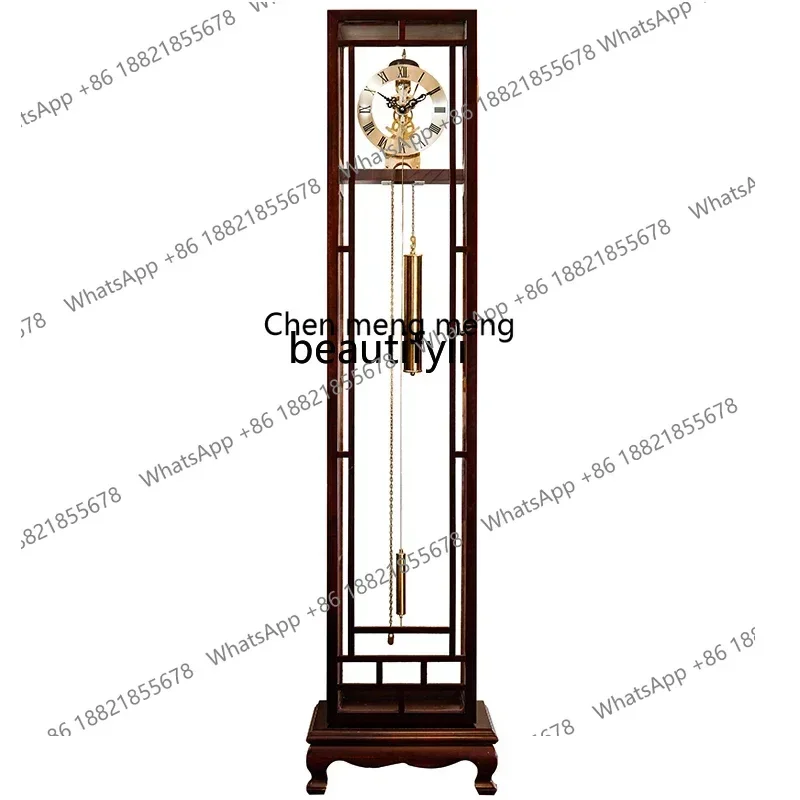 DD  European mechanical perspective floor clock living room standing clock solid wood American clock