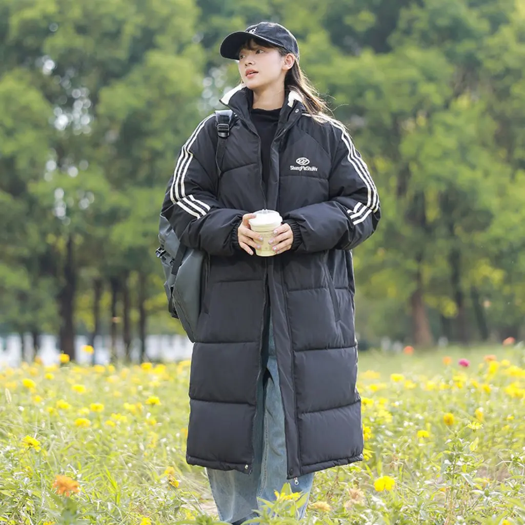

Women's Winter Thickened Cotton-Padded Jacket Korean Dongdaemun Style Middle Long down Coat for Ladies