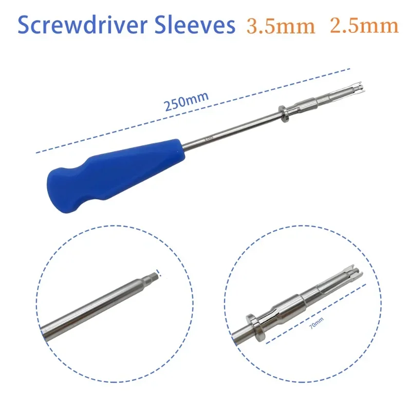 Orthopedic Hex-head Screwdriver with Holding Sleeve Pet Orthopedic Surgical Tools