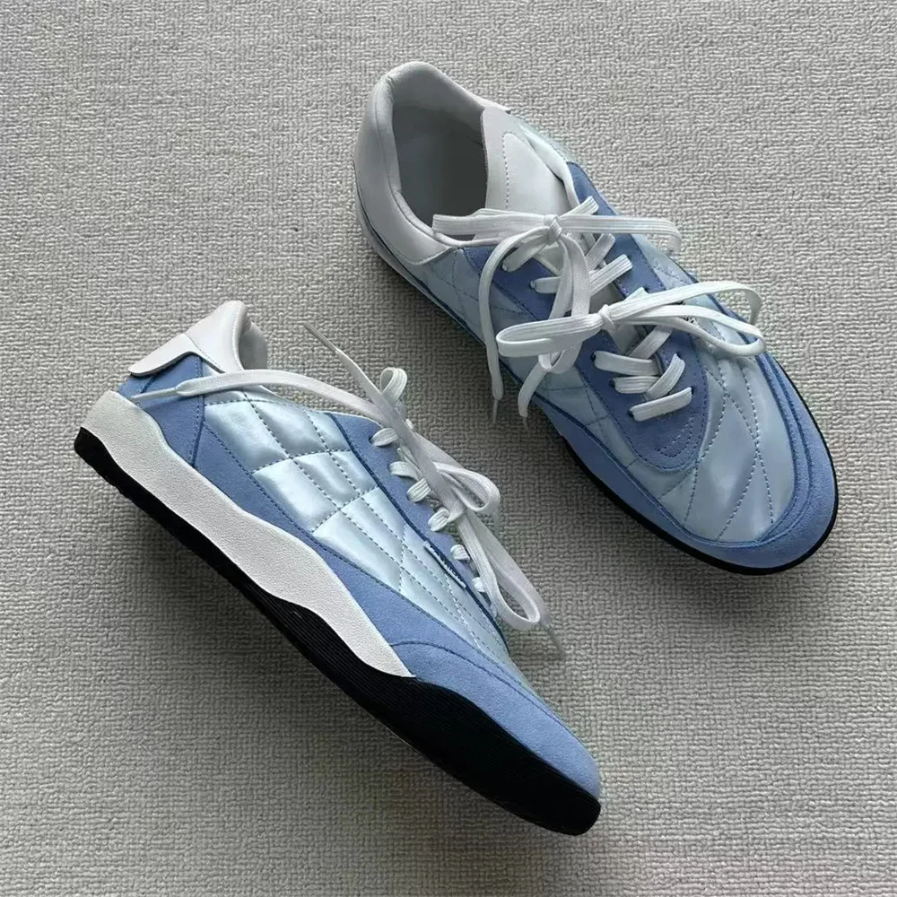 Flat Sports Shoes Men Trendy Casual Round Toe Thick Soled Lace Up Hiking Outdoor Training Shoes Lace Up Mountaineering Shoes
