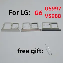 SIM Card SD Card Tray chip slot drawer card Holder For LG G6 US997 VS988 G600L H870 drawer chip SIM card tray SD card tray slot