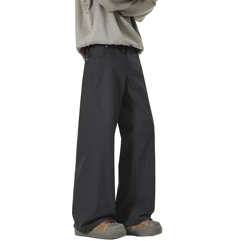 

Men's Trendy Sweatpants Fashionable All-Season Loose Curved Leg Pants - Daily Minimalist Versatile Casual Streetwear Trousers