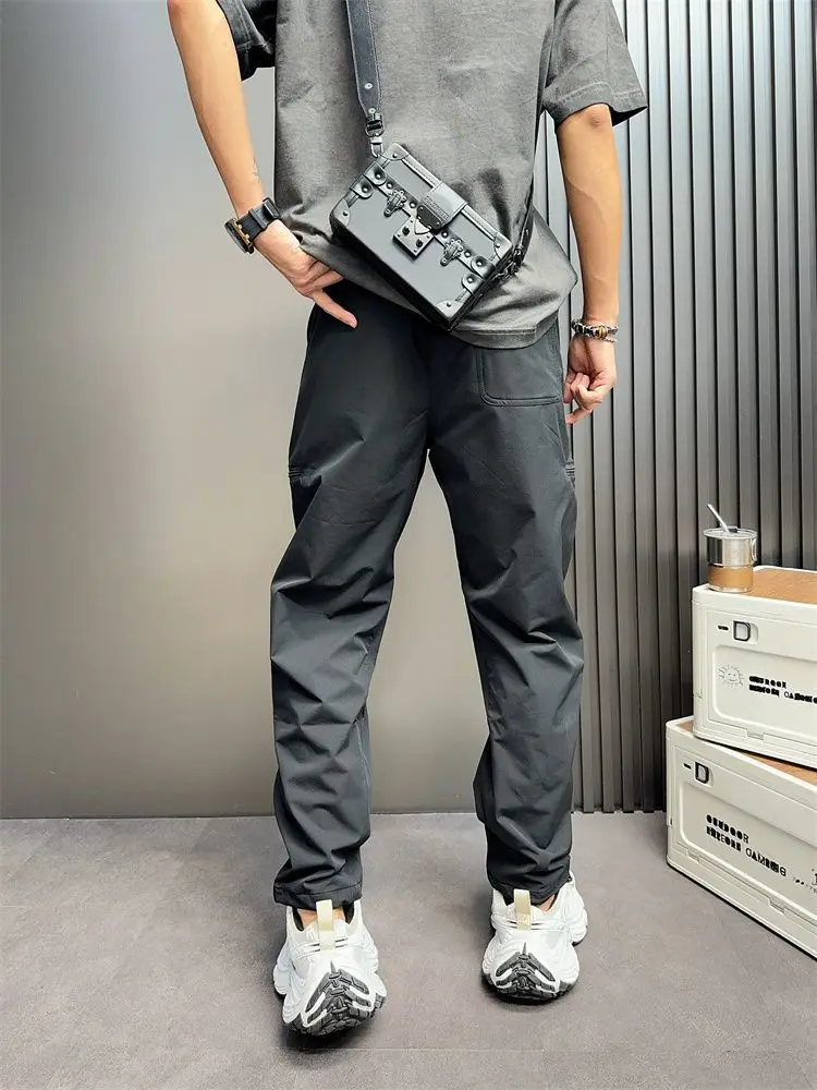 

Minimalist Low Price Biker Male Trousers Harajuku Long Regular Fit Baggy Aesthetic New In Casual Cotton Luxury Men's Cargo Pants
