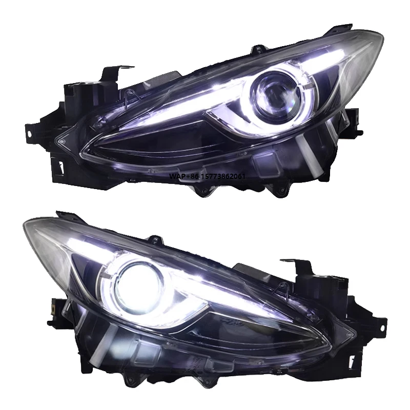 2 Pieces for Axela 3 Axela Headlight 2014 2016 Front Light Upgrade New Styles LED Headlamp Head Light