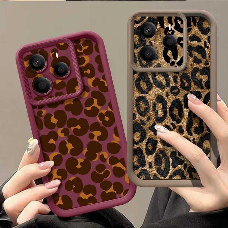 Milchkuh-Leopardenmuster-Handyhülle für Xiaomi Redmi Note 15 14 13 Pro Plus Redmi Note 15 14 13 12 Pro 4G 5G Weiche Silikonhülle