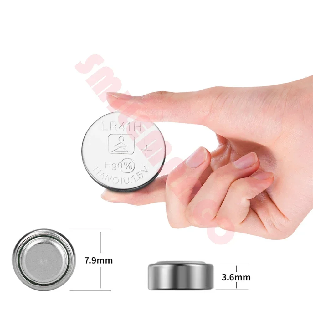 TIANQIU 192 LR41 AG3 SR41 392 392A 384 L736 1.5V Alkaline Button Coin Cell Battery For Toy Calculator Scale Clock Watch 0%Hg