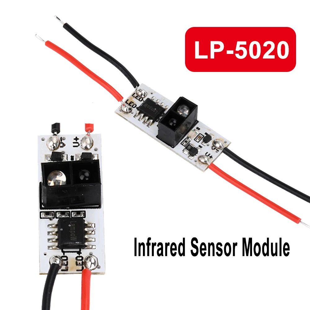 Módulo de sensor infravermelho LP-5020 3-12V 2A Módulo de interruptor de sensor de detecção humana Interruptor de digitalização manual para iluminação de barra de luz LED